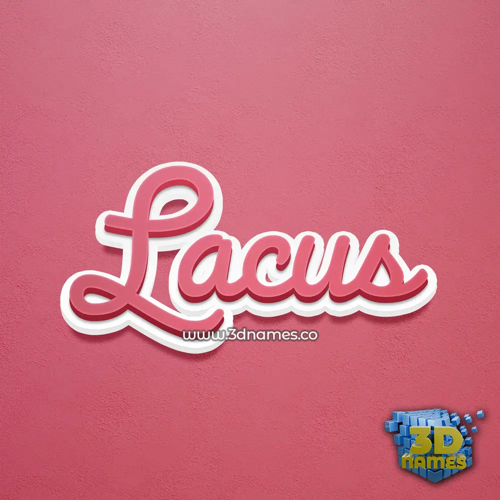 lacus in Red Scribble style - 3D name wallpaper