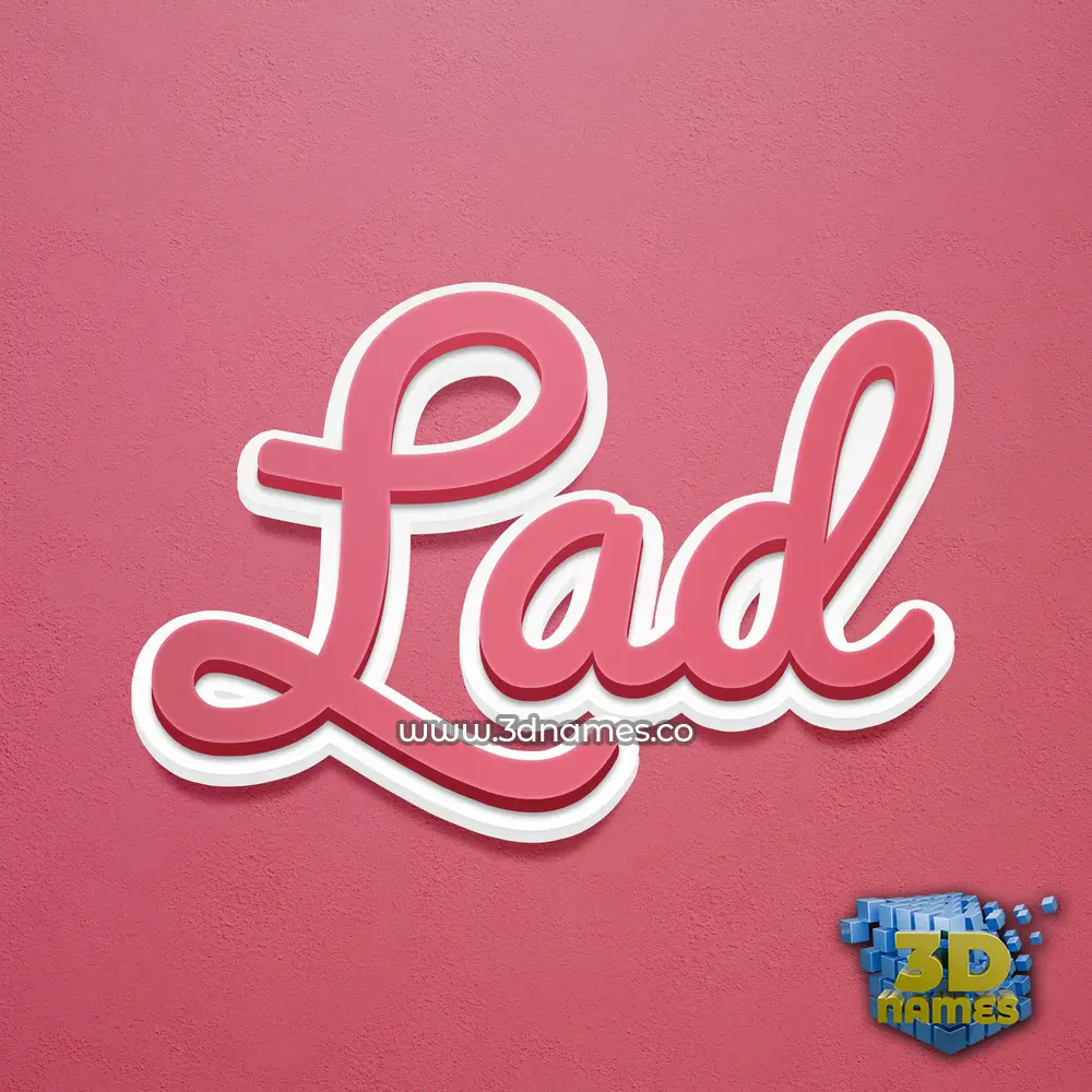 lad in Red Scribble style - 3D name wallpaper