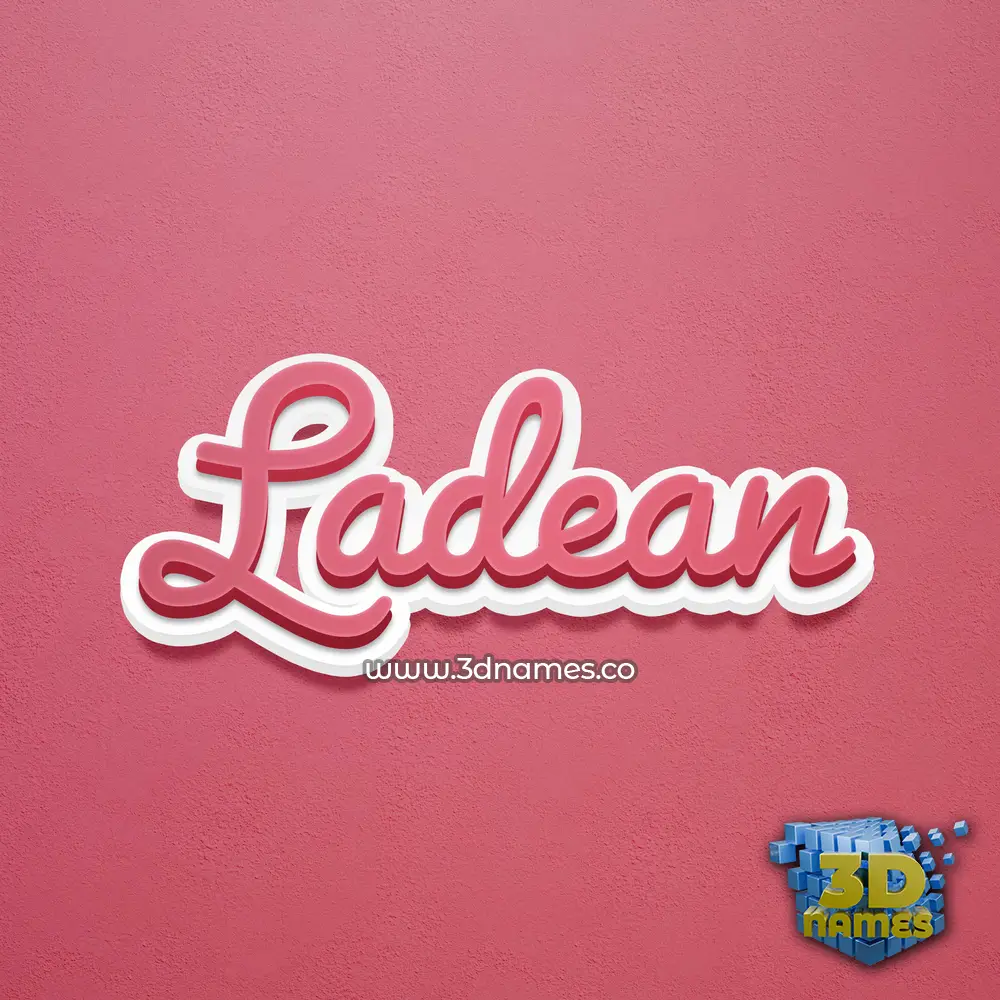 ladean in Red Scribble style - 3D name wallpaper