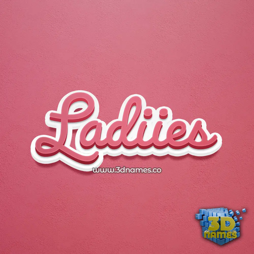 ladiies in Red Scribble style - 3D name wallpaper