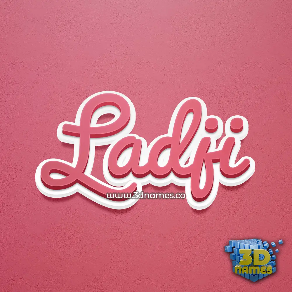 ladji in Red Scribble style - 3D name wallpaper