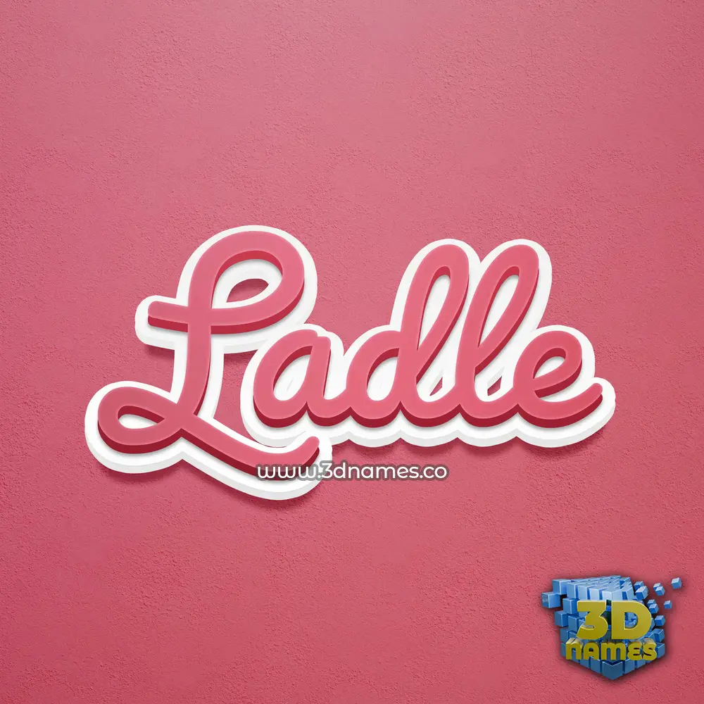 ladle in Red Scribble style - 3D name wallpaper
