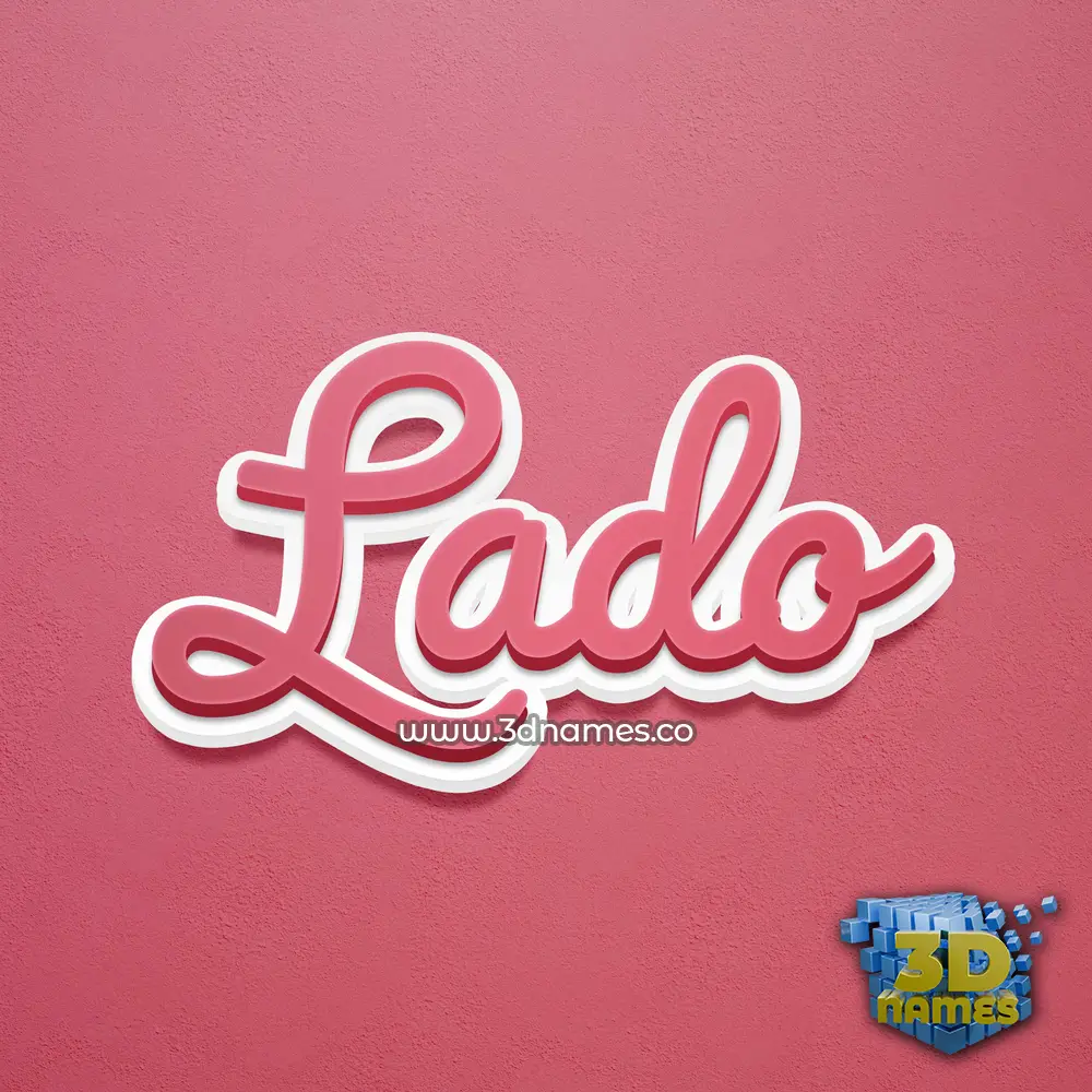 lado in Red Scribble style - 3D name wallpaper