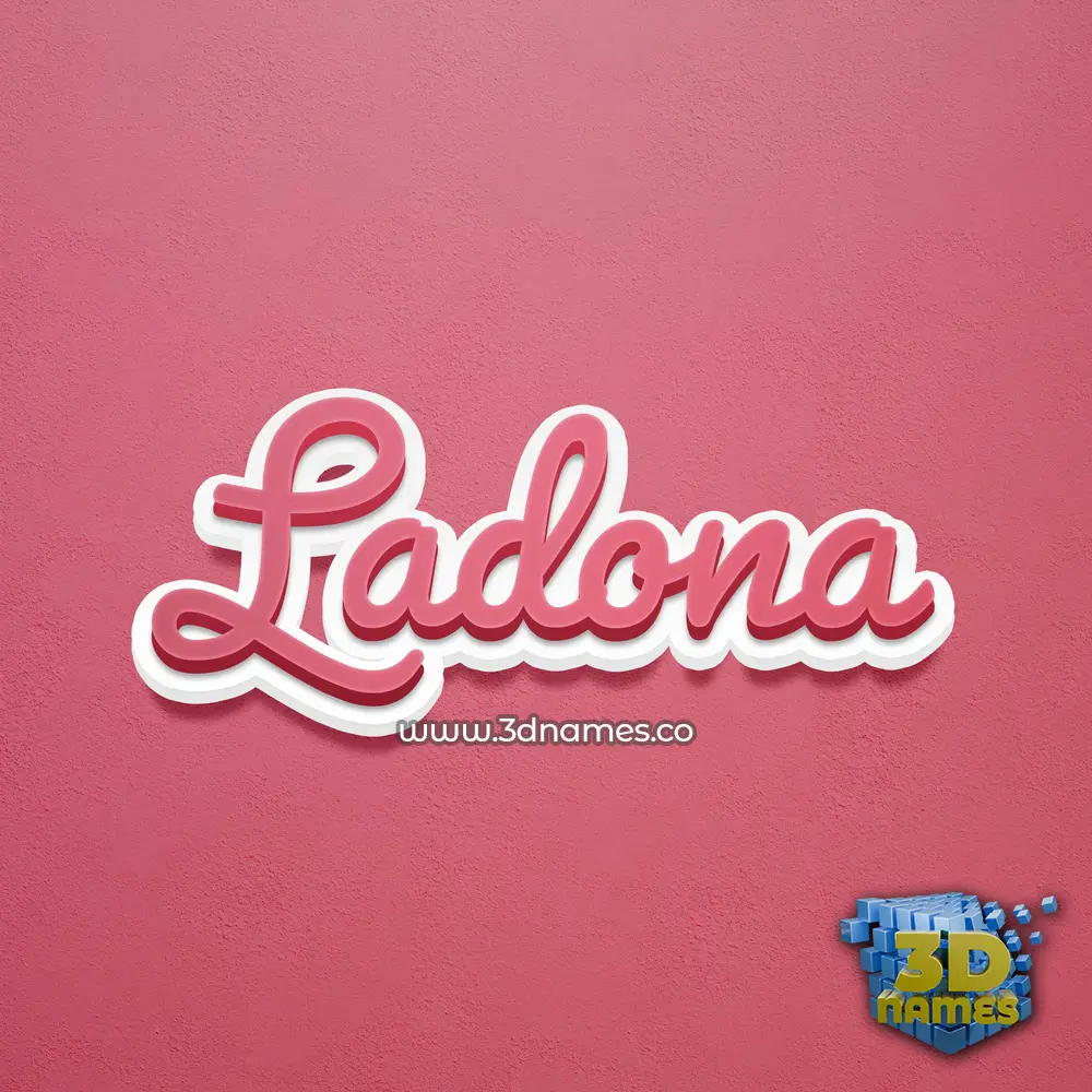 ladona in Red Scribble style - 3D name wallpaper