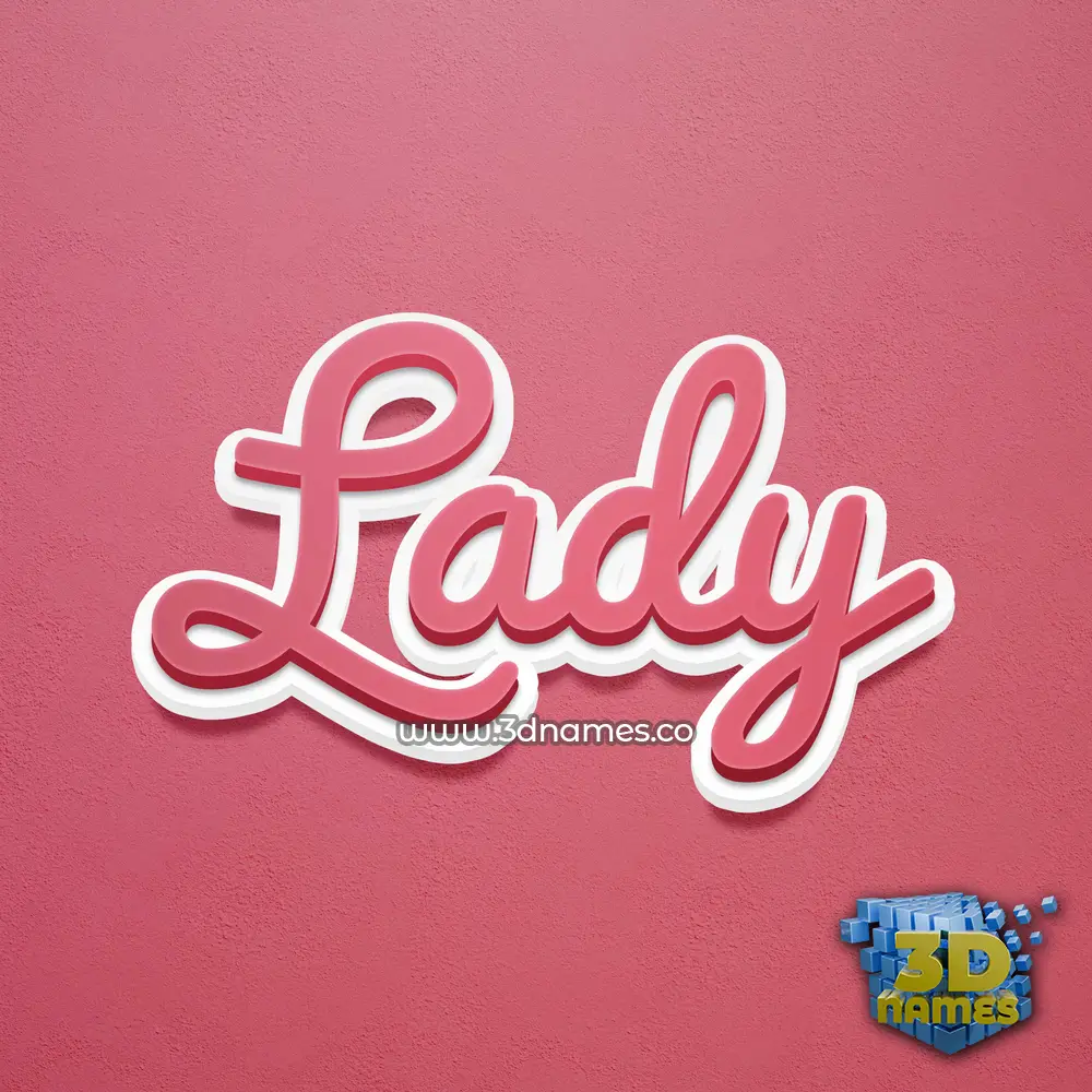 lady in Red Scribble style - 3D name wallpaper