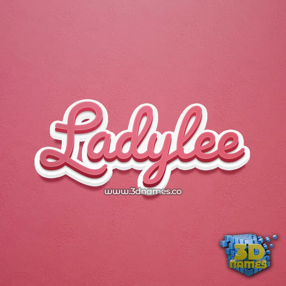 ladylee in Red Scribble style - 3D name wallpaper