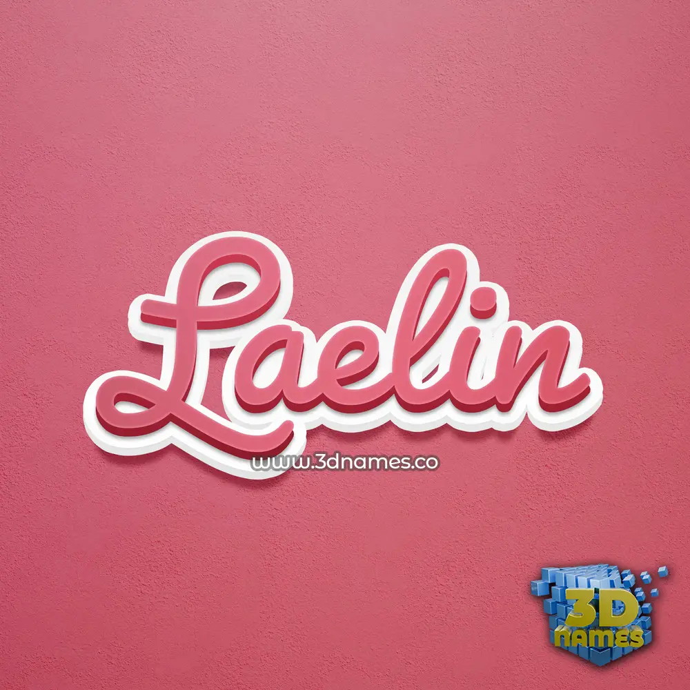 laelin in Red Scribble style - 3D name wallpaper