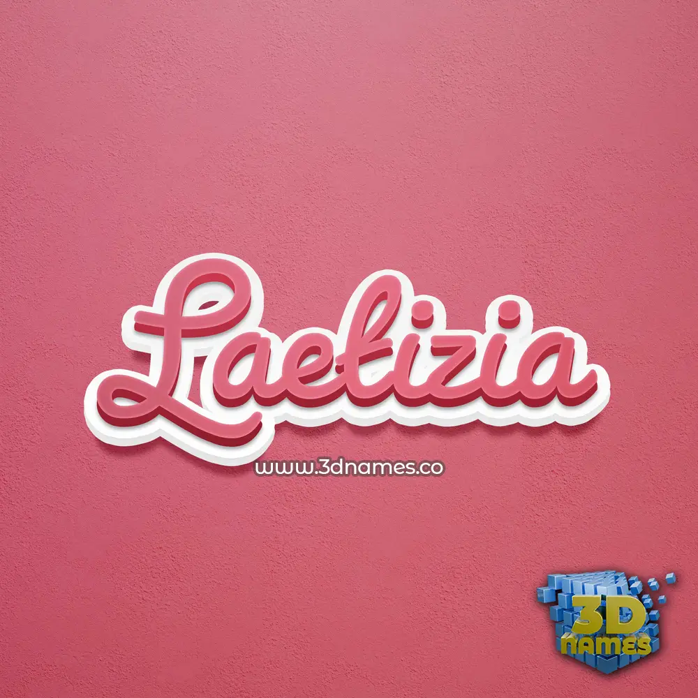 laetizia in Red Scribble style - 3D name wallpaper