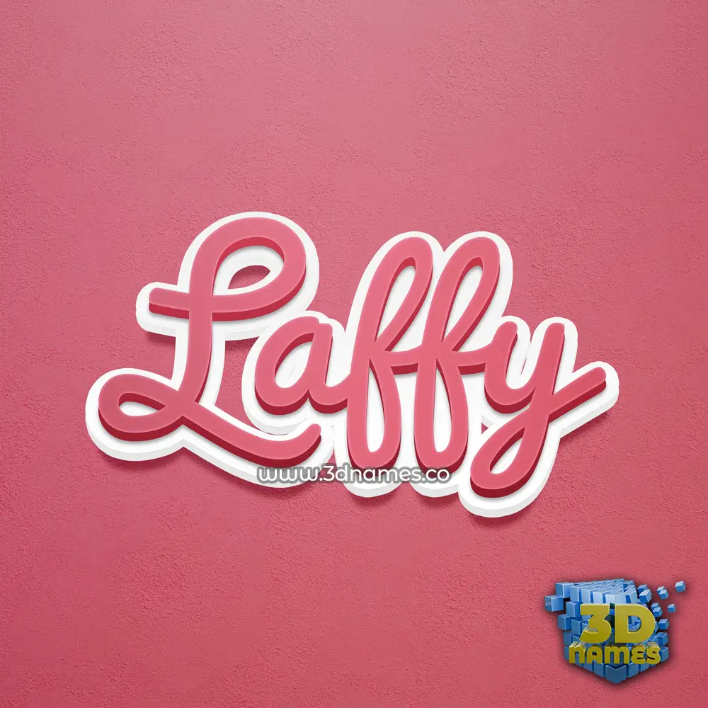 laffy in Red Scribble style - 3D name wallpaper