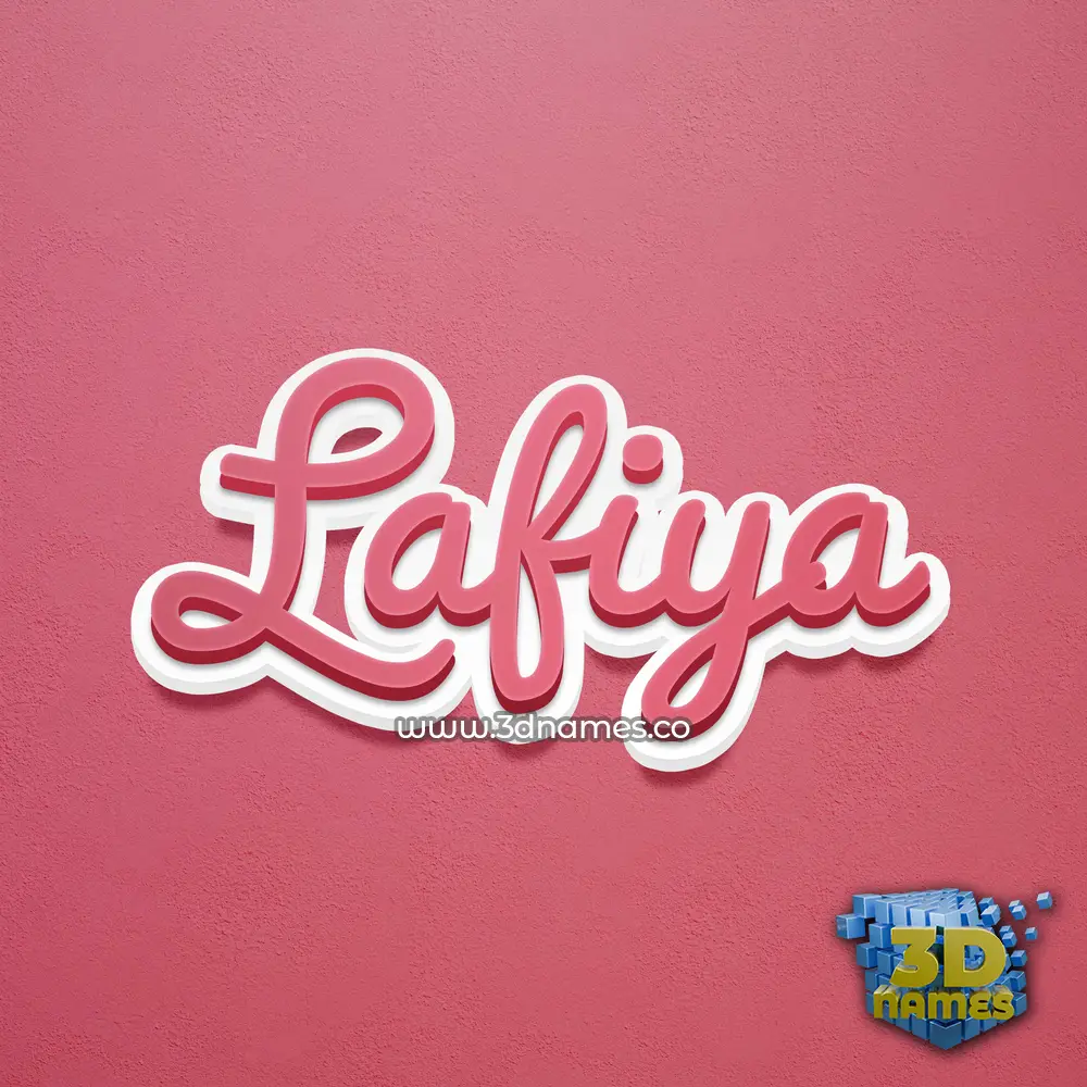 lafiya in Red Scribble style - 3D name wallpaper