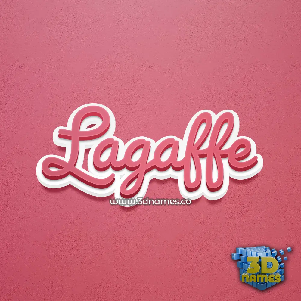 lagaffe in Red Scribble style - 3D name wallpaper