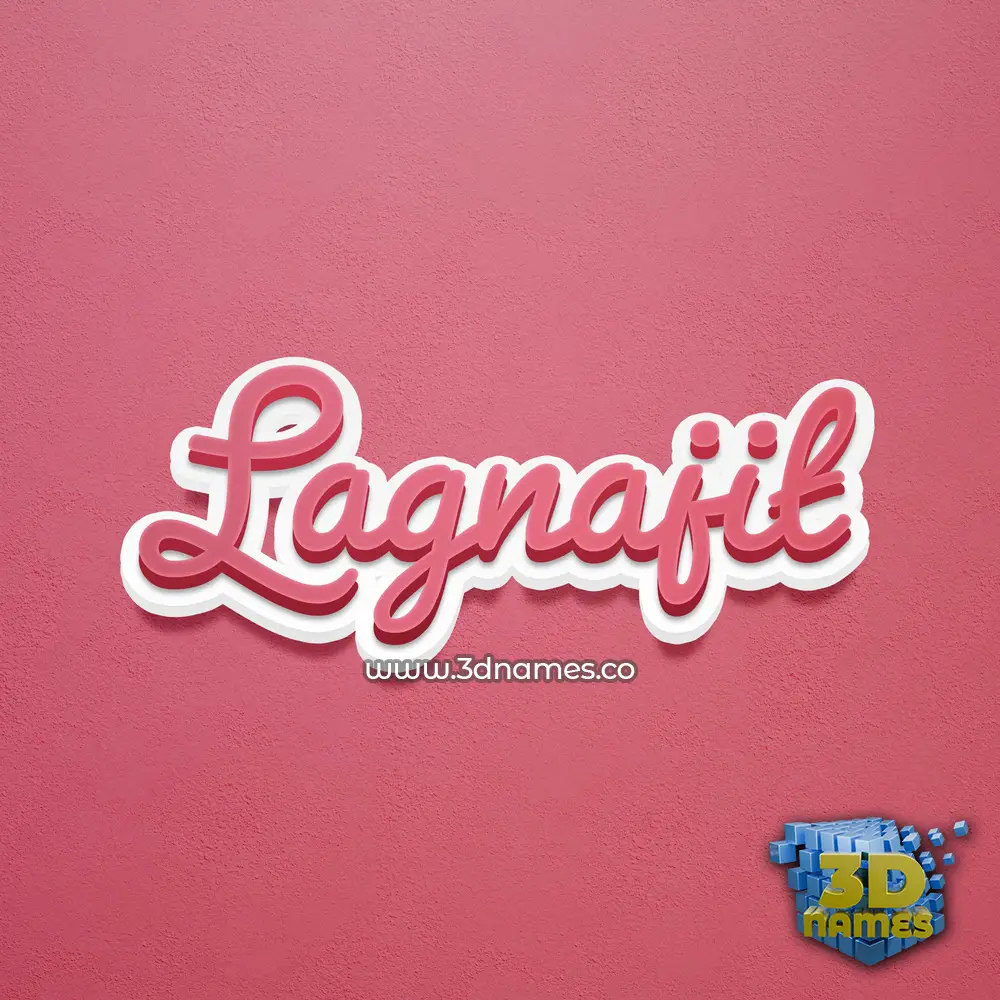 lagnajit in Red Scribble style - 3D name wallpaper