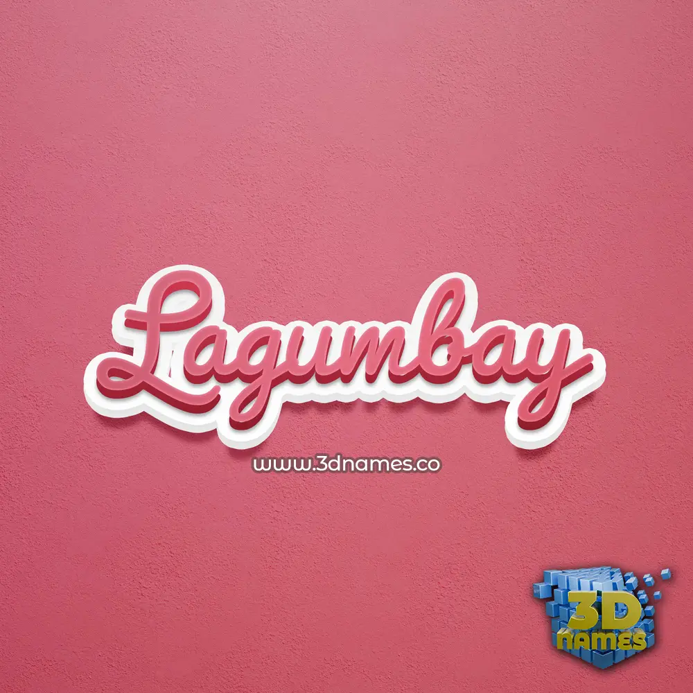 lagumbay in Red Scribble style - 3D name wallpaper