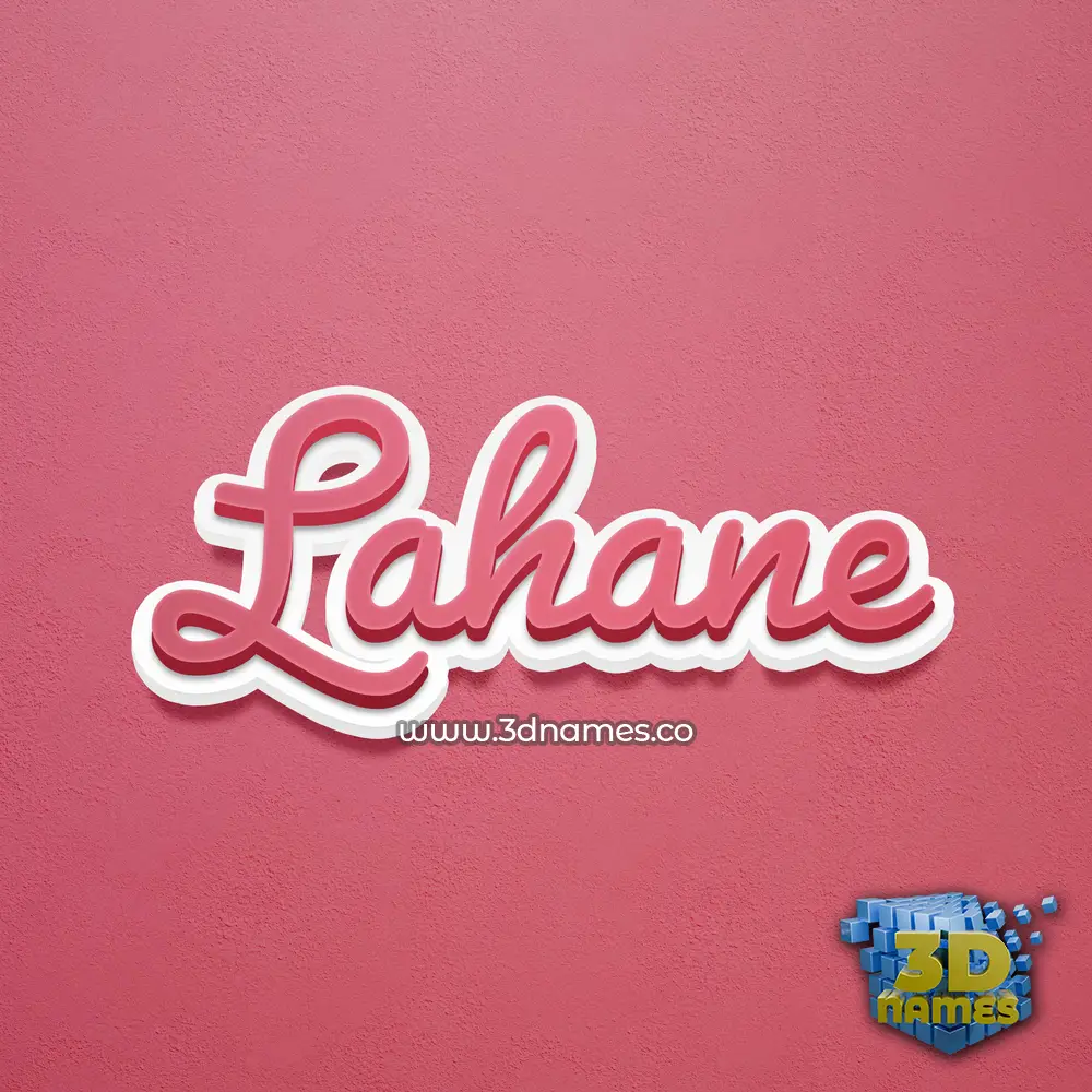lahane in Red Scribble style - 3D name wallpaper
