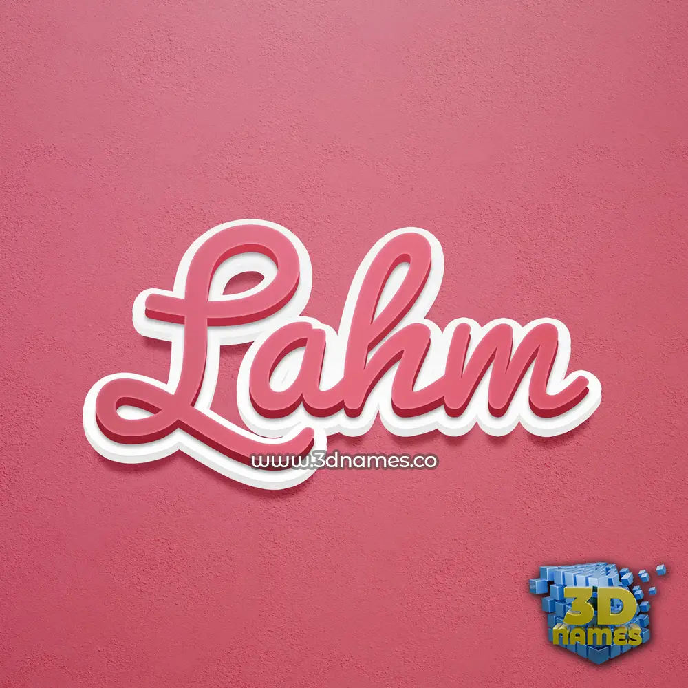 lahm in Red Scribble style - 3D name wallpaper