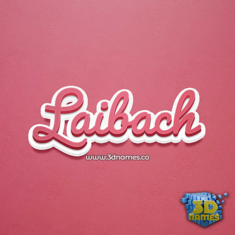 laibach in Red Scribble style - 3D name wallpaper