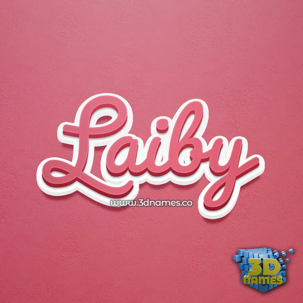 laiby in Red Scribble style - 3D name wallpaper