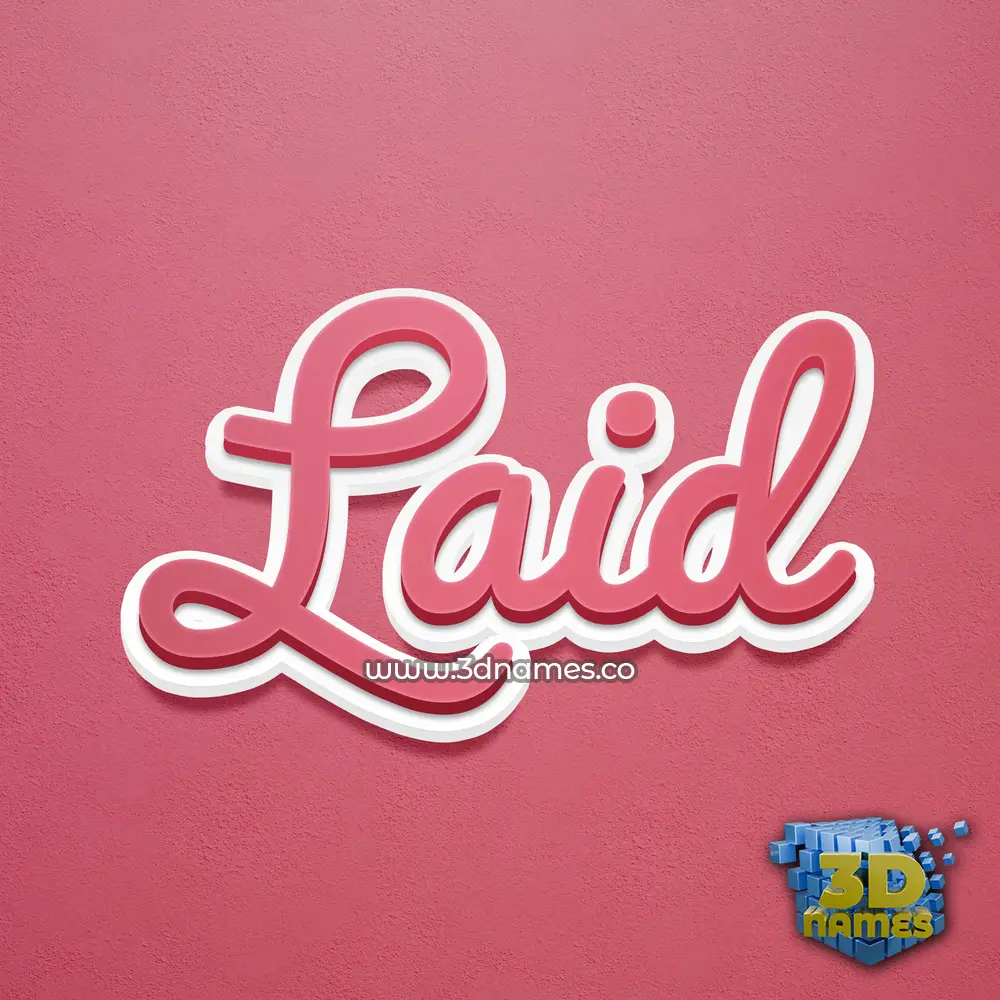 laid in Red Scribble style - 3D name wallpaper