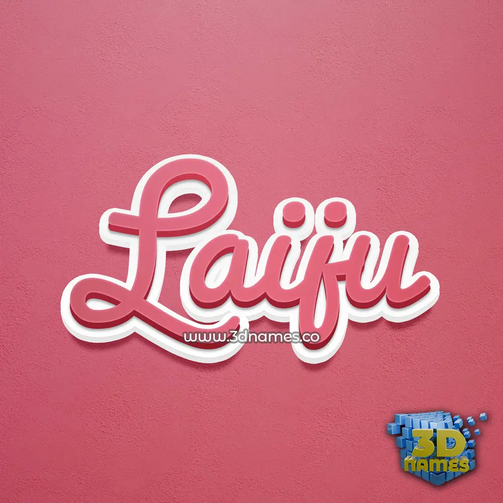 laiju in Red Scribble style - 3D name wallpaper