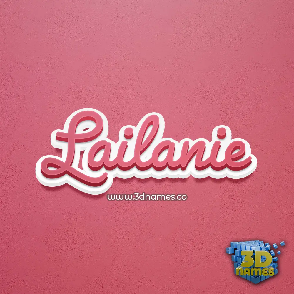 lailanie in Red Scribble style - 3D name wallpaper