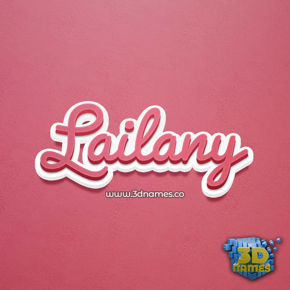 lailany in Red Scribble style - 3D name wallpaper
