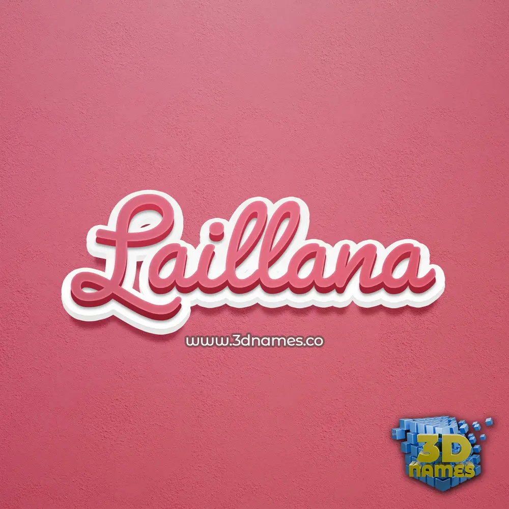 laillana in Red Scribble style - 3D name wallpaper