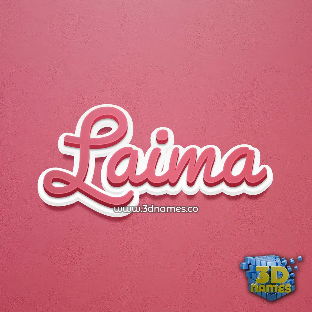 laima in Red Scribble style - 3D name wallpaper