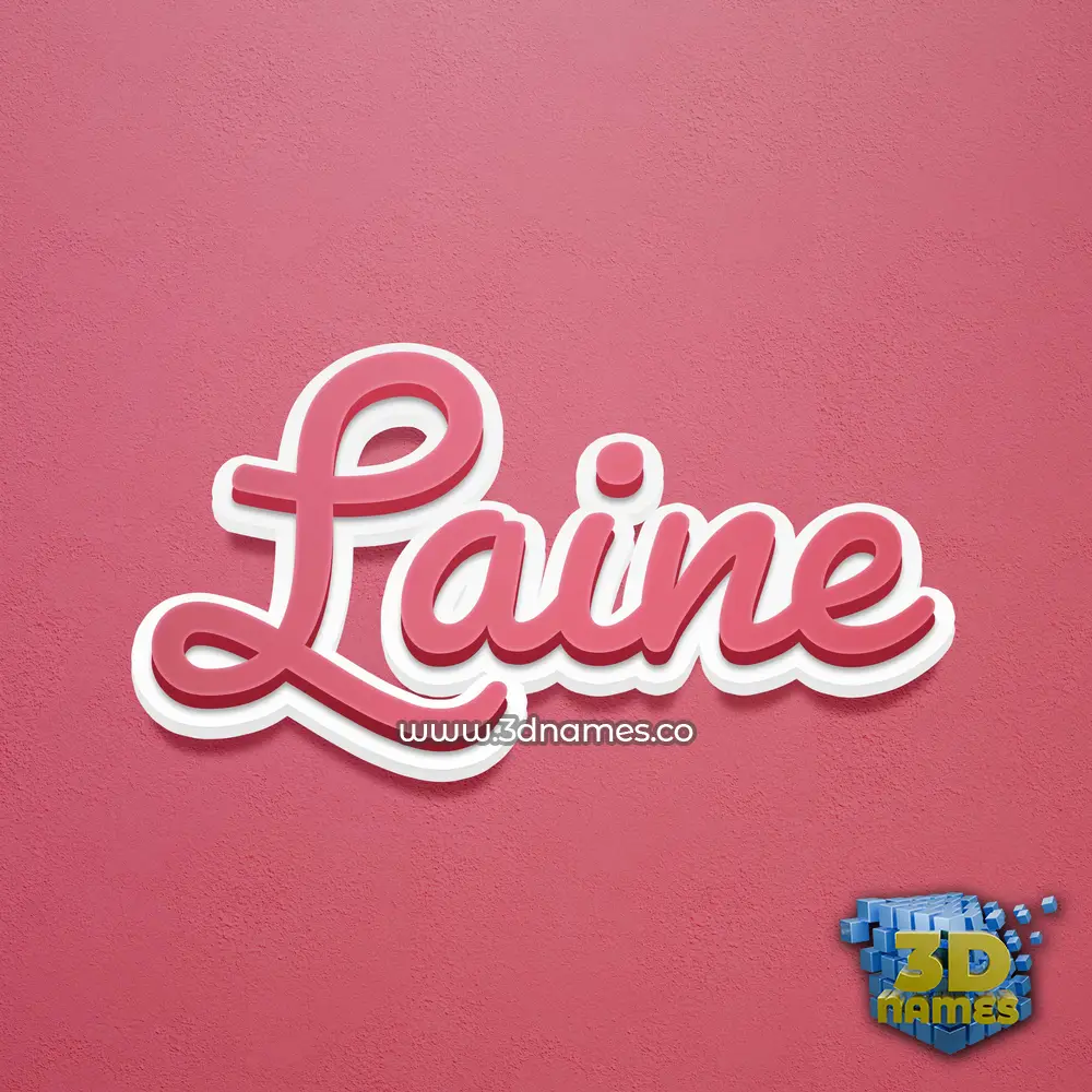 laine in Red Scribble style - 3D name wallpaper
