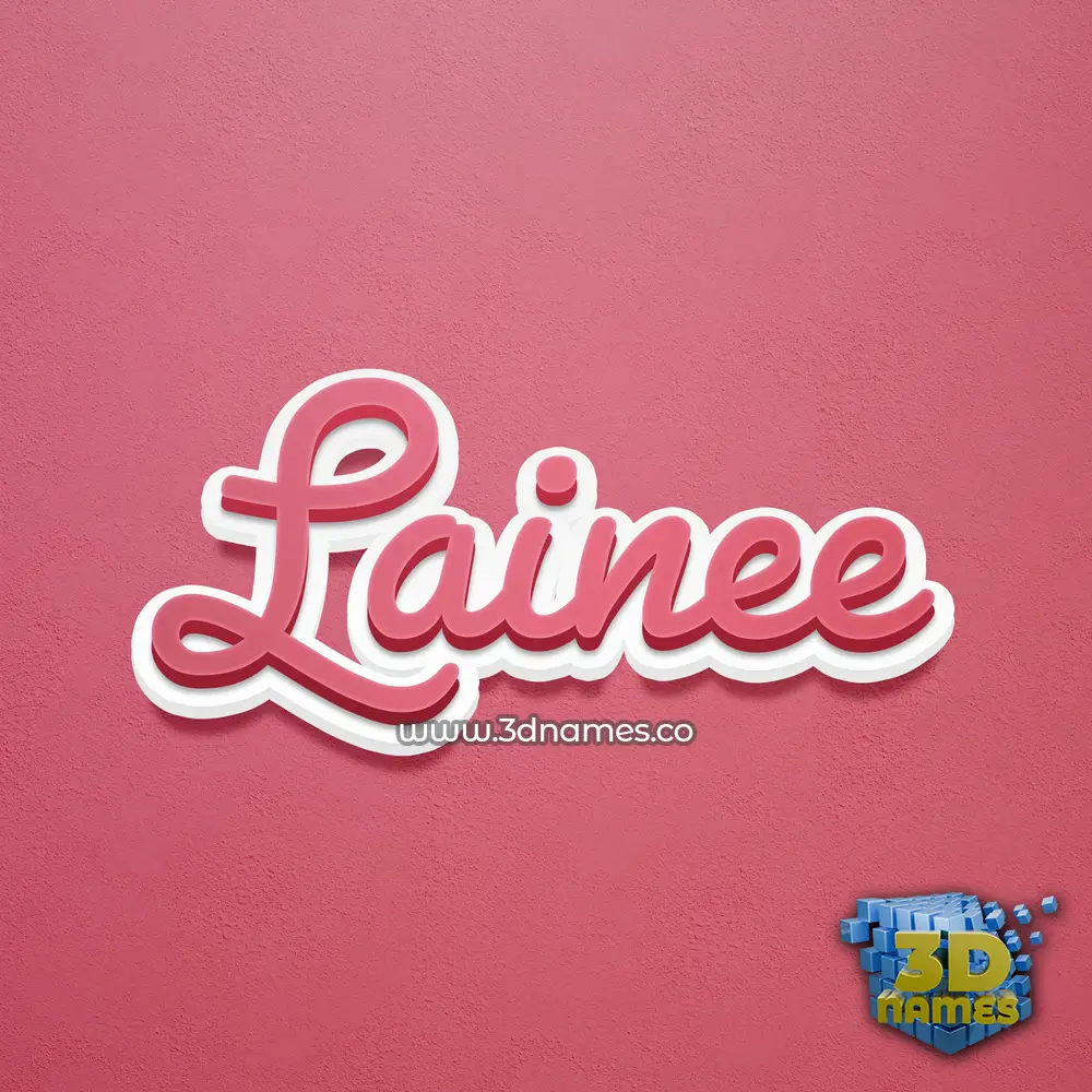 lainee in Red Scribble style - 3D name wallpaper