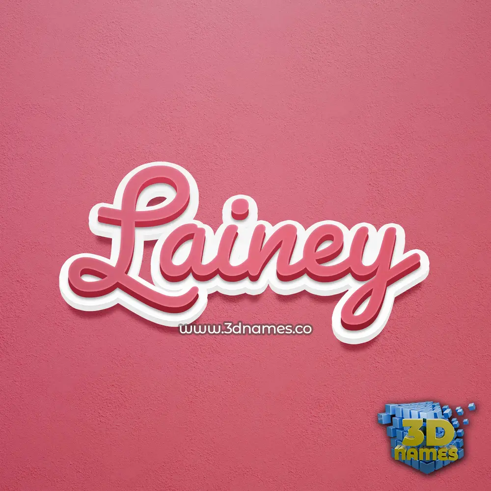 lainey in Red Scribble style - 3D name wallpaper