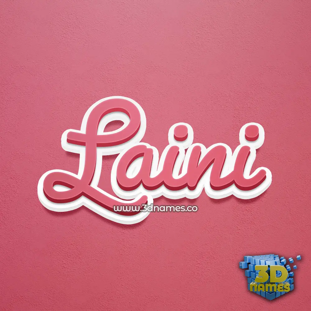 laini in Red Scribble style - 3D name wallpaper