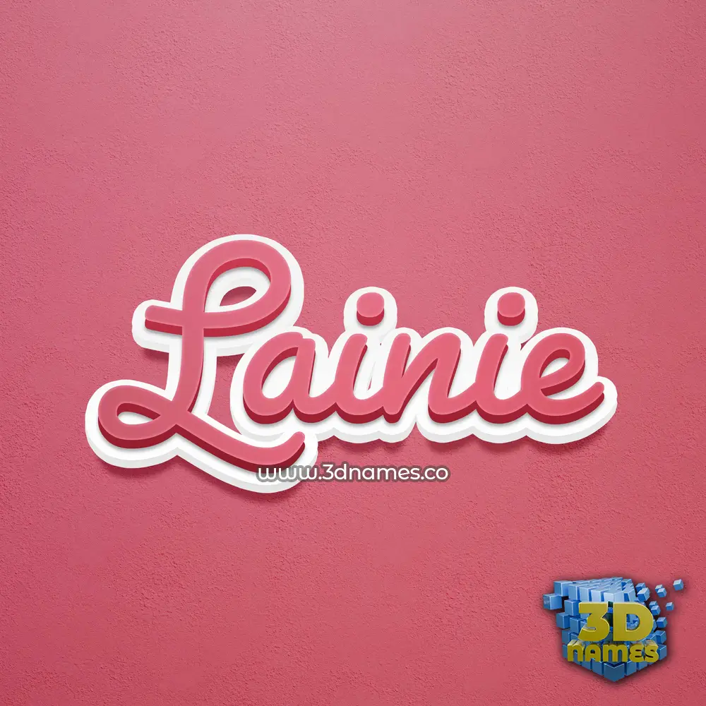 lainie in Red Scribble style - 3D name wallpaper