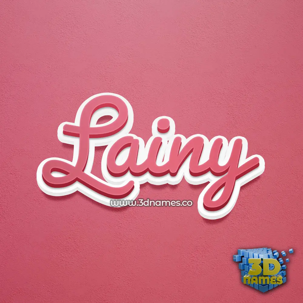 lainy in Red Scribble style - 3D name wallpaper