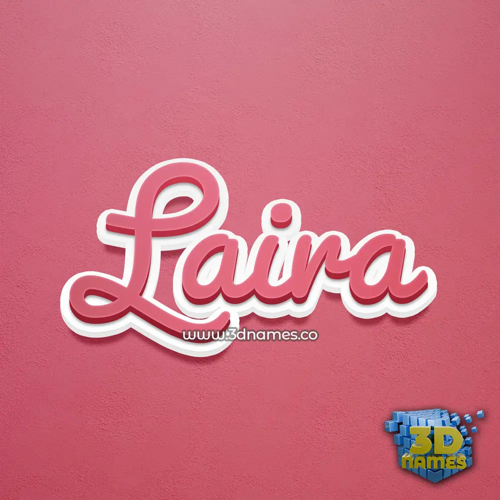laira in Red Scribble style - 3D name wallpaper