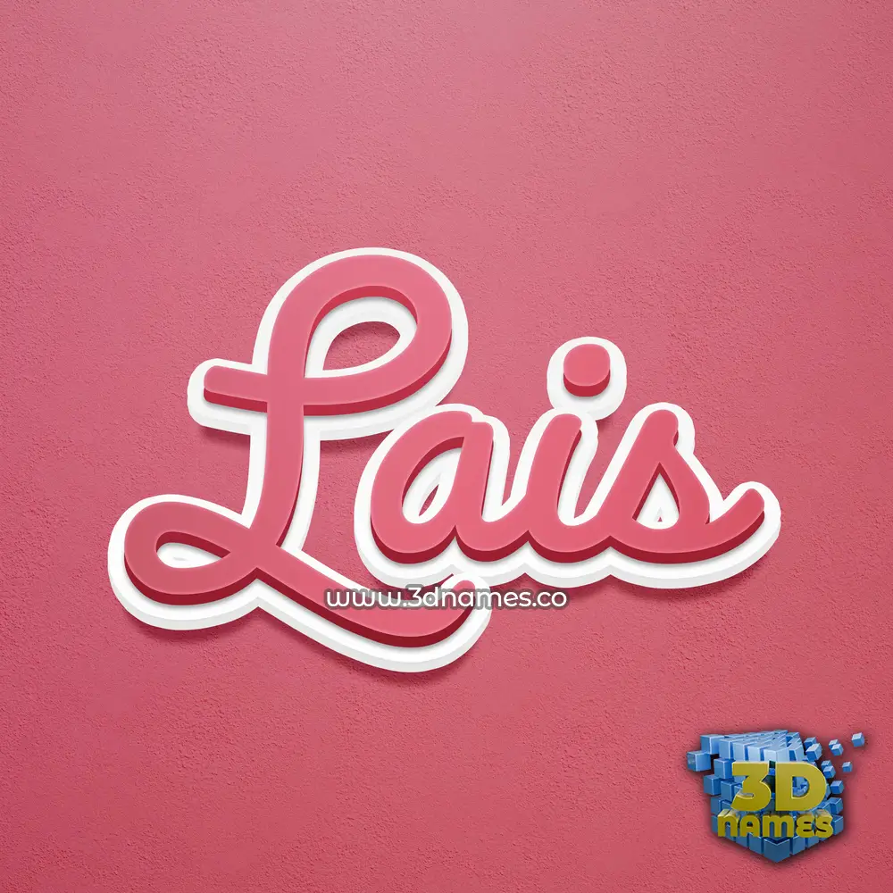 lais in Red Scribble style - 3D name wallpaper