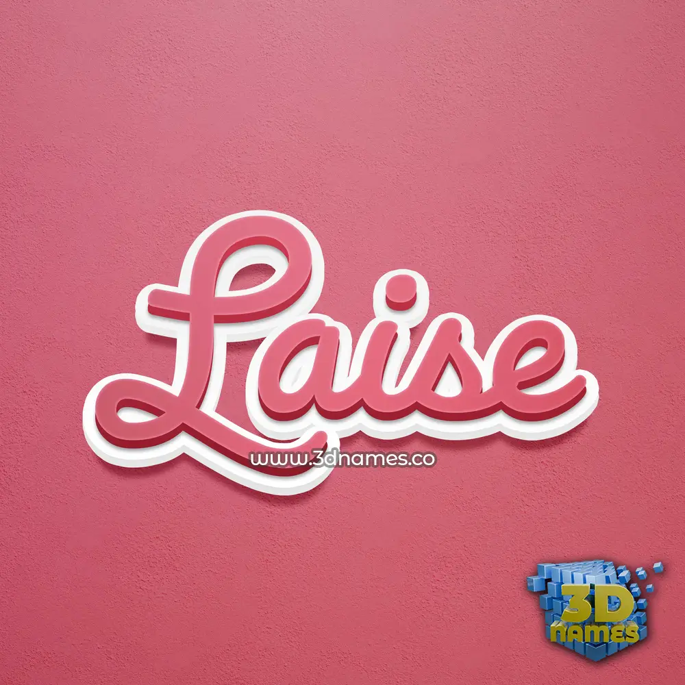 laise in Red Scribble style - 3D name wallpaper