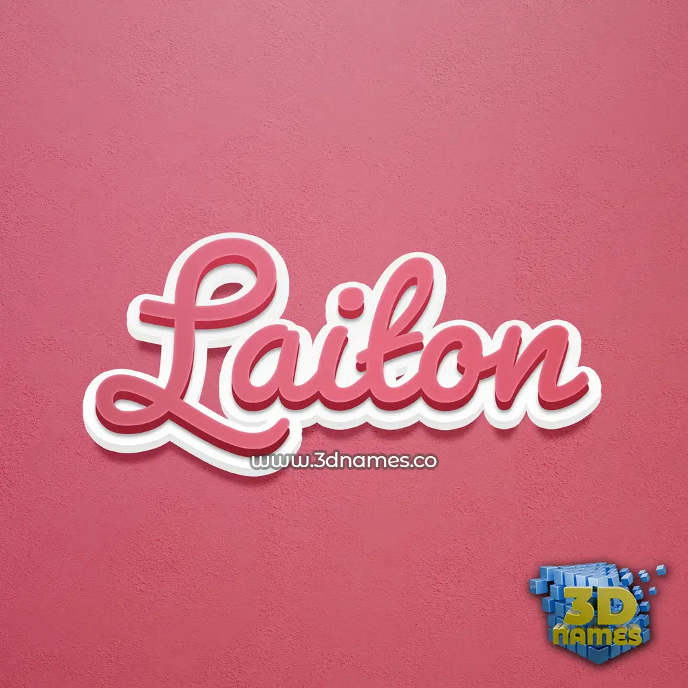 laiton in Red Scribble style - 3D name wallpaper