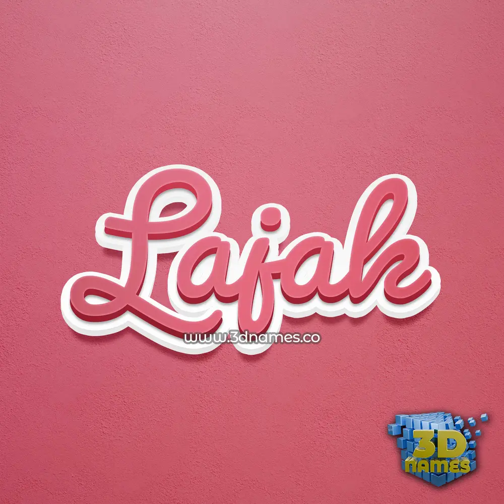 lajak in Red Scribble style - 3D name wallpaper