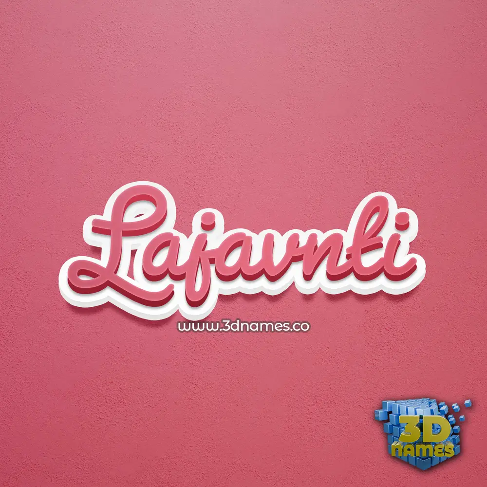 lajavnti in Red Scribble style - 3D name wallpaper