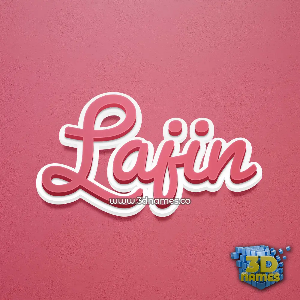 lajin in Red Scribble style - 3D name wallpaper