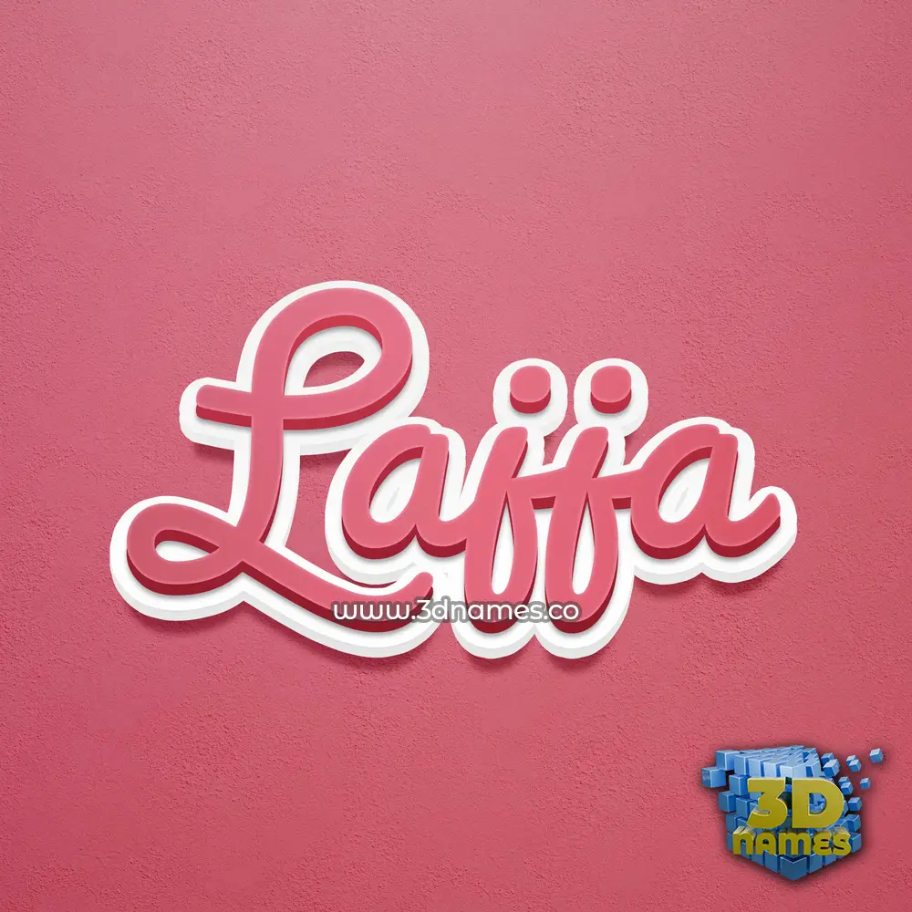 lajja in Red Scribble style - 3D name wallpaper