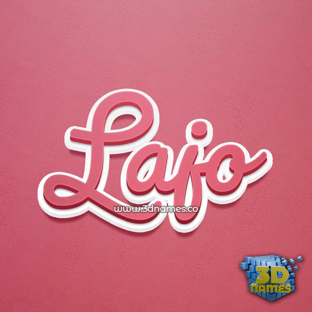 lajo in Red Scribble style - 3D name wallpaper