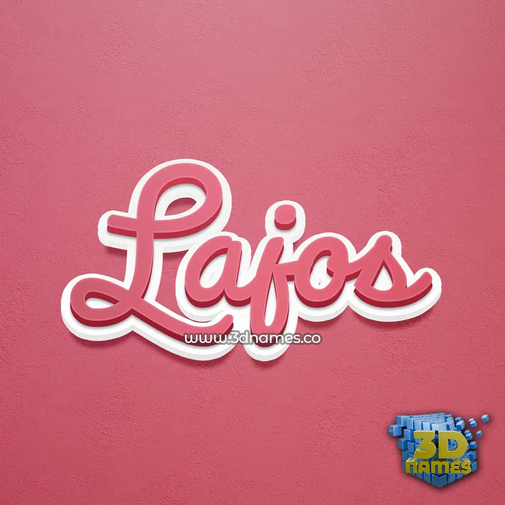 lajos in Red Scribble style - 3D name wallpaper