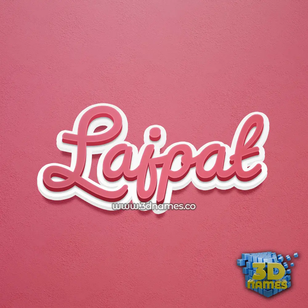 lajpat in Red Scribble style - 3D name wallpaper