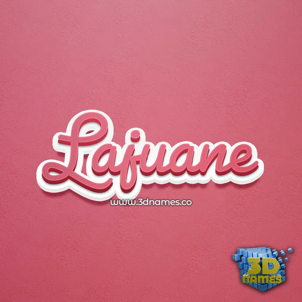 lajuane in Red Scribble style - 3D name wallpaper