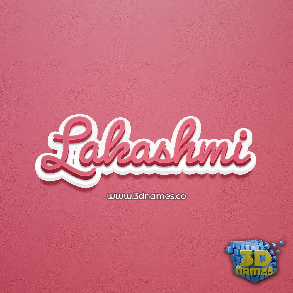 lakashmi in Red Scribble style - 3D name wallpaper