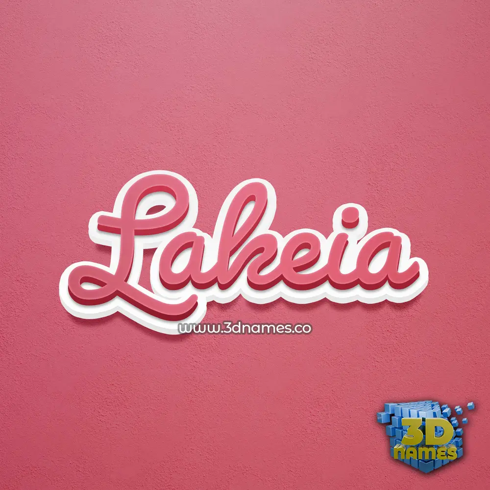 lakeia in Red Scribble style - 3D name wallpaper