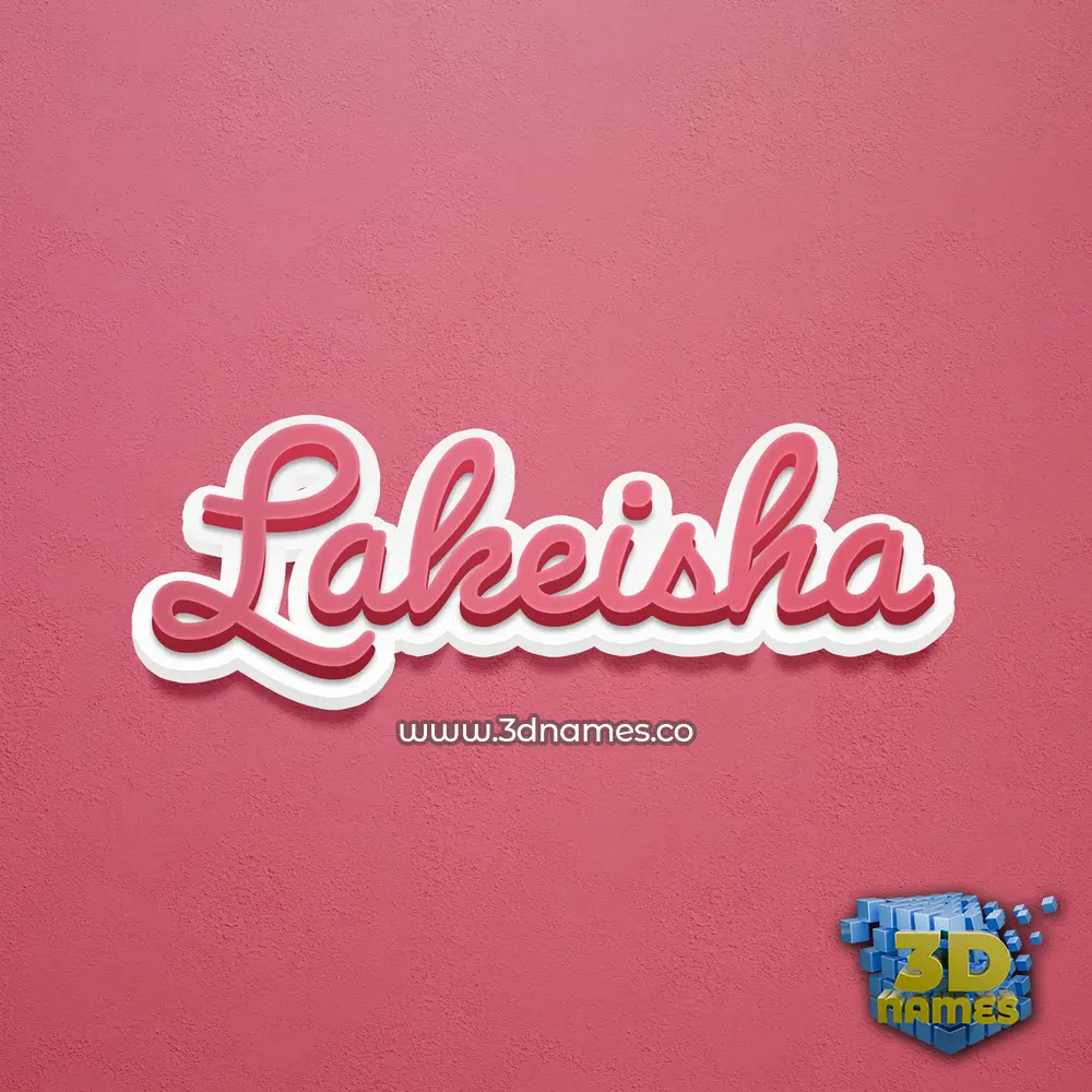 lakeisha in Red Scribble style - 3D name wallpaper