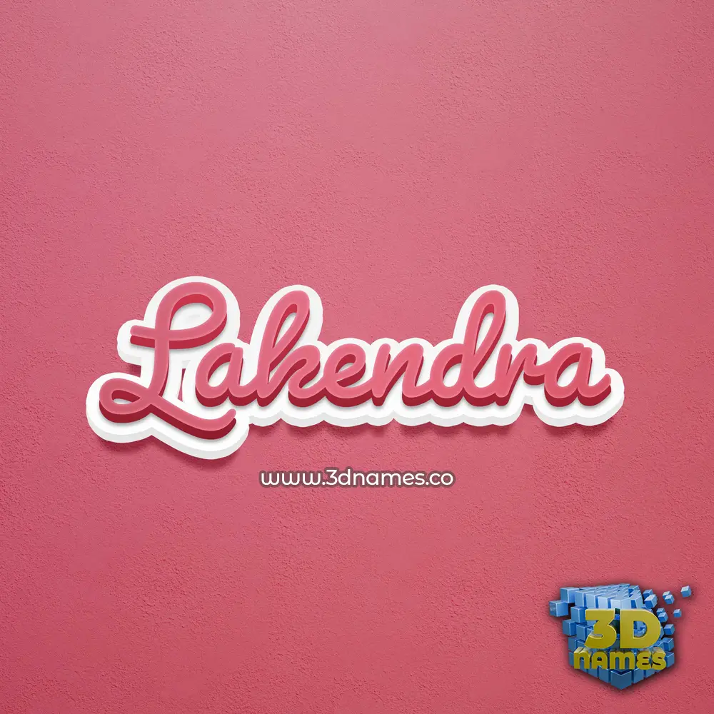 lakendra in Red Scribble style - 3D name wallpaper