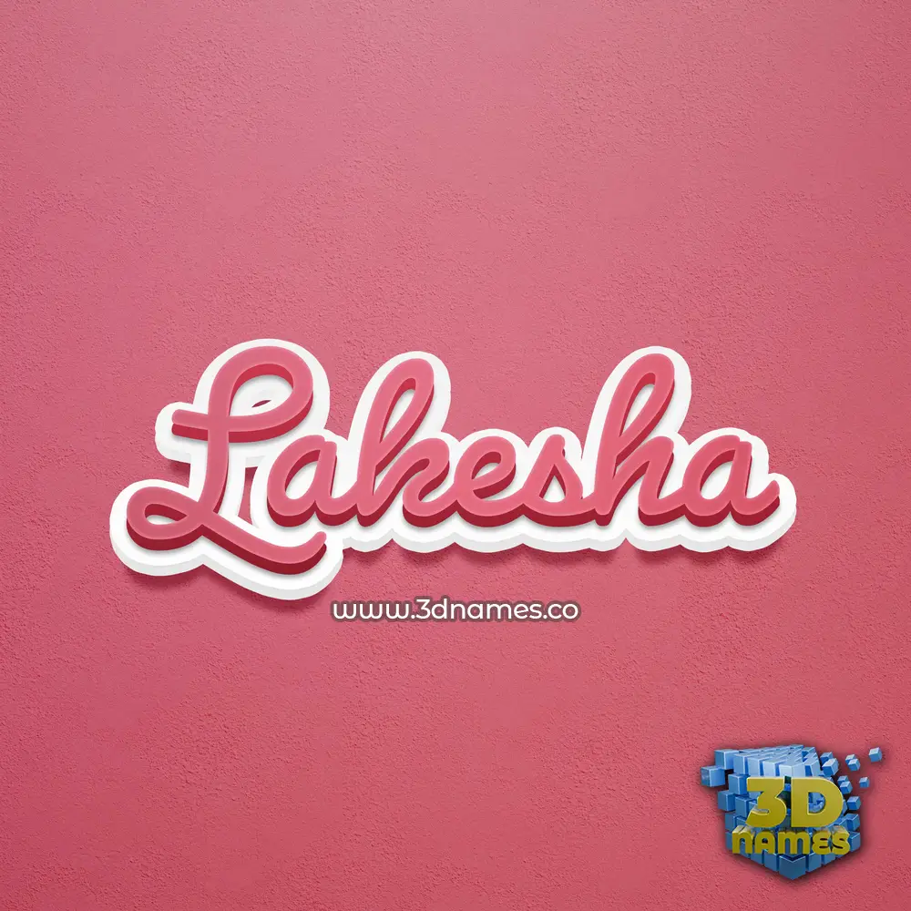 lakesha in Red Scribble style - 3D name wallpaper